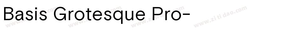 Basis Grotesque Pro字体转换